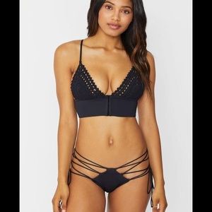 Frankie’s Bikinis Ayla Bottom size medium black